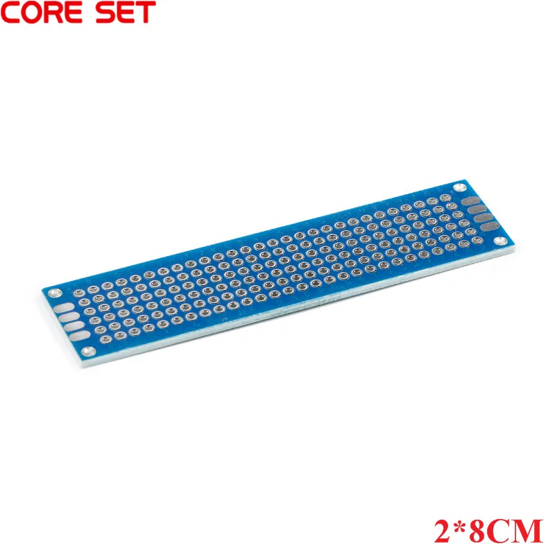 Placa de circuito pcb universal dupla face, 2 peças, azul 2*8cm 3*7cm 4*6cm 5*7cm 7*9cm 2.54mm placa de experimento