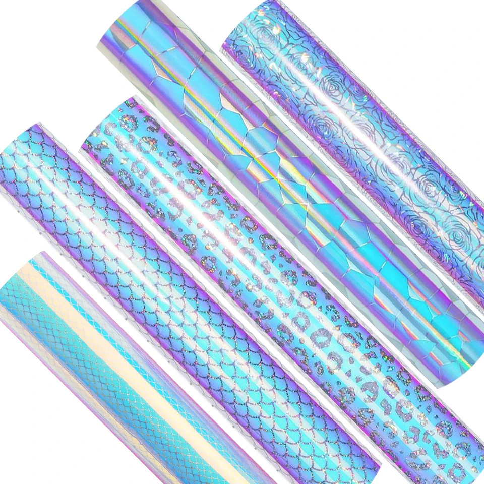 

Mermaid/Rose/ Crack Mirror Pattern Holographic Permanent Craft Adhesive Vinyl 12"X12" 6 Sheets For Cutter,Cameo,Decal,DIY HCM