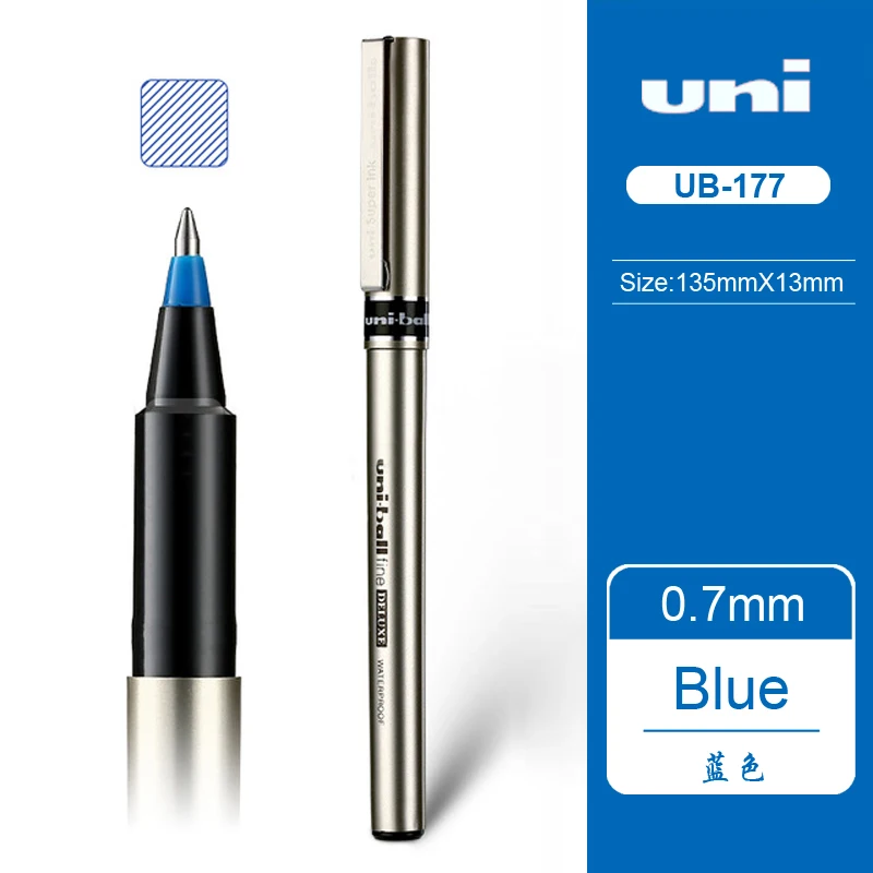 12PCS Mitsubishi Uni-Ball Fine Deluxe UB-177 0.7mm Gen Ink Pen