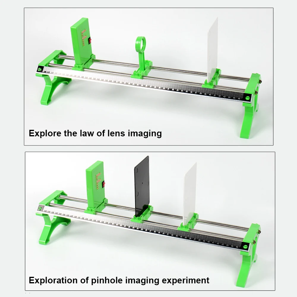 Physical Lab Optics Experiment Kit Optical Bench Set Concave Convex lens Imaging Pinhole Imaging Light Reflection Dial Slider