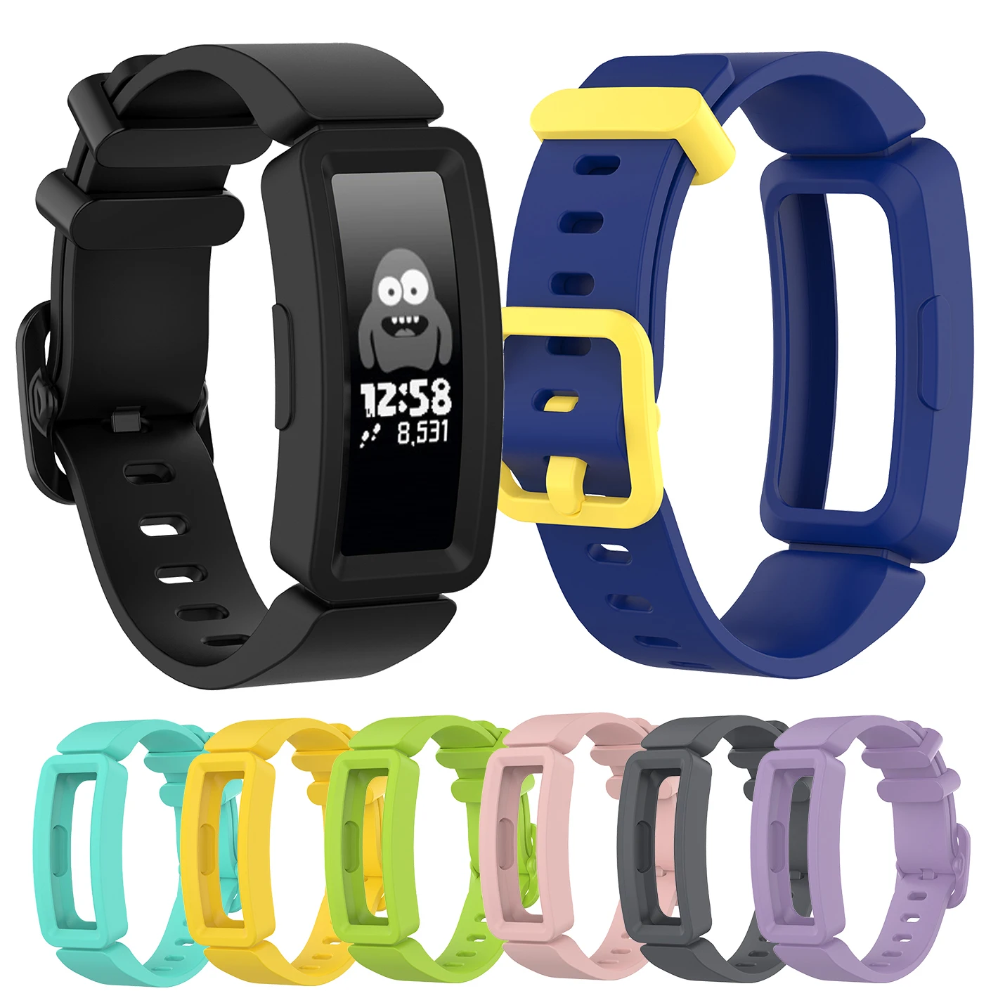 Silicone Wrist Strap For Fitbit Inspire/Inspire HR Bracelet Wristband for Fitbit Ace 2 Smart Watch Band