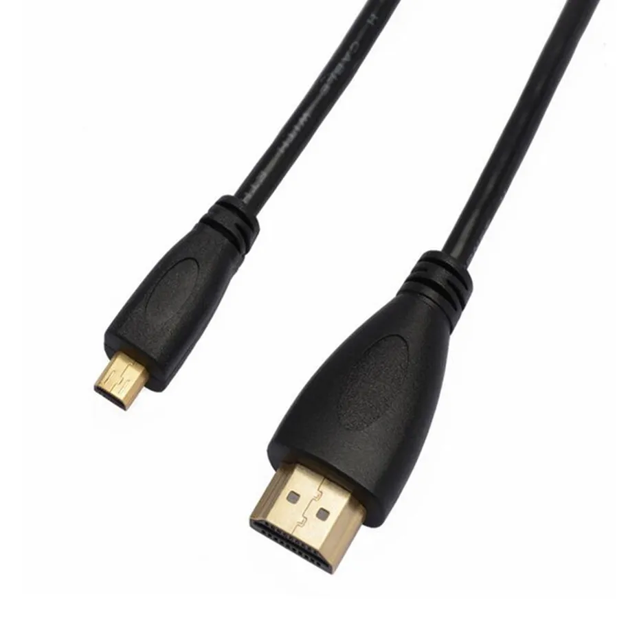 HDMI-compatible Male Tablet HDTV Phone GoPro XBOX PS3 Micro-HDMI to HDMI-compatible Cable Gold Plated 0.5m 1m 1.5m 2m 5m 10m