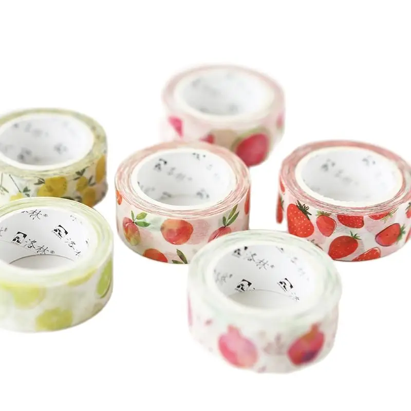 Washi Tape 15mmx7m Summer Cool Fruit Japanese Masking Washi Decorative Adhesive Scrapbooking Sticker Label Stationery Stickers