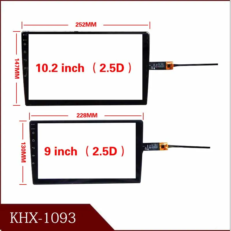 2.5d novo tela de toque compatível com 9 polegadas, 10.2 polegadas digitalizador de parede