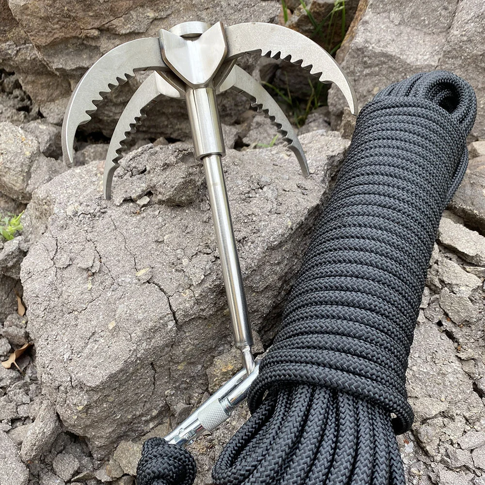 Outdoor Survival Climbing Hook Flying Tiger Claw Field Hiking Rope Elevated Tools Articles Gear Tactical Ascension Equipment