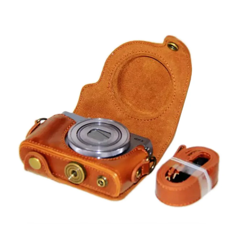 PU Leather Camera Bag Case For Canon Powershot G9 X G9X G9 X Mark II G9X2 Camera Cover With Strap