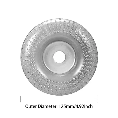 22mm Grinder Rad Disc 5 zoll Winkel Grinder Holz Carving Disc 5 "(125mm) dia x 7/8" Bohrung Holzbearbeitung Schleifen Gestaltung Rad