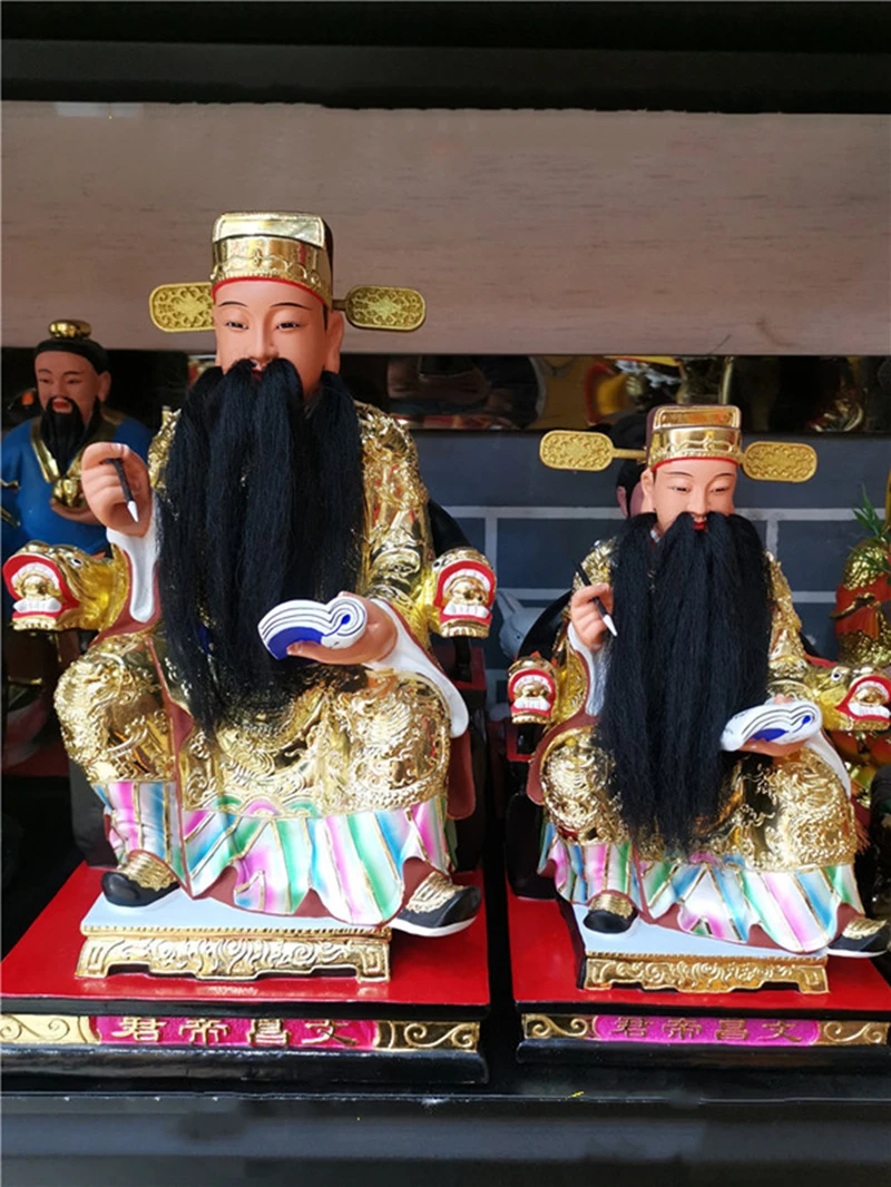 Camphor wood statue, Wenchang Zitong Emperor statue, Magic Tools