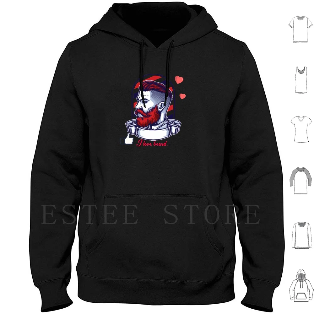 Beard Man Version 2 Hoodies Long Sleeve Beard Man Stylish Casual Attractive Comfortable All Purpose Party