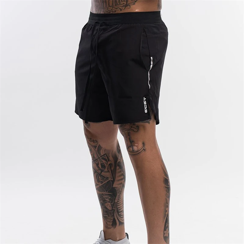 New Men Fitness Bodybuilding Shorts Man Summer Gyms Workout Male Breathable Quick Dry Sportswear Jogger Beach Short Pants