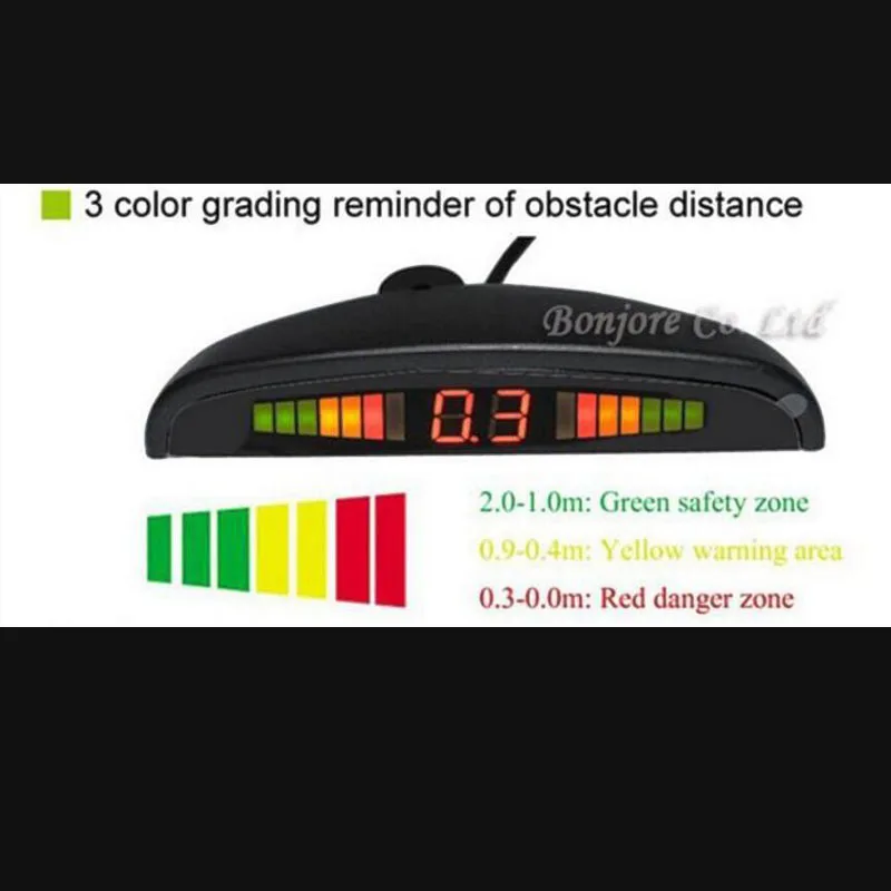 Koorinwoo Adjustable Flat 16.5 Radar Sensors Car LED Display Parking Sensor Water Level Detector With Buzzer Alert Blind Spot