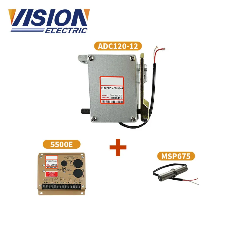 1 set Generator Actuator ADC120 12V 24V with Governor ESD5500E  speed controller  Pickup Sensor 3034572/msp675 For Diesel engine