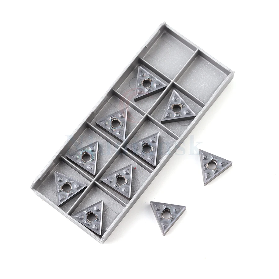 10 Chiếc TNMG160404 TF IC907 TNMG160404 TF IC908 Bên Ngoài Dụng Cụ Xoay Chịu Mài Mòn Carbide Lắp Hoàn Thiện Tiện Bằng Máy CNC Kim Loại dụng Cụ