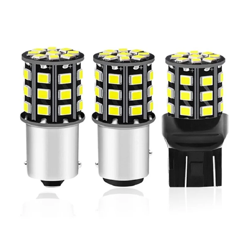 

50PCS T20 W21/5W 7443 Double String 33 SMD 2835 LED Auto Parking Lamp Rear Bulb Car Daytime Running Light Red White Yellow