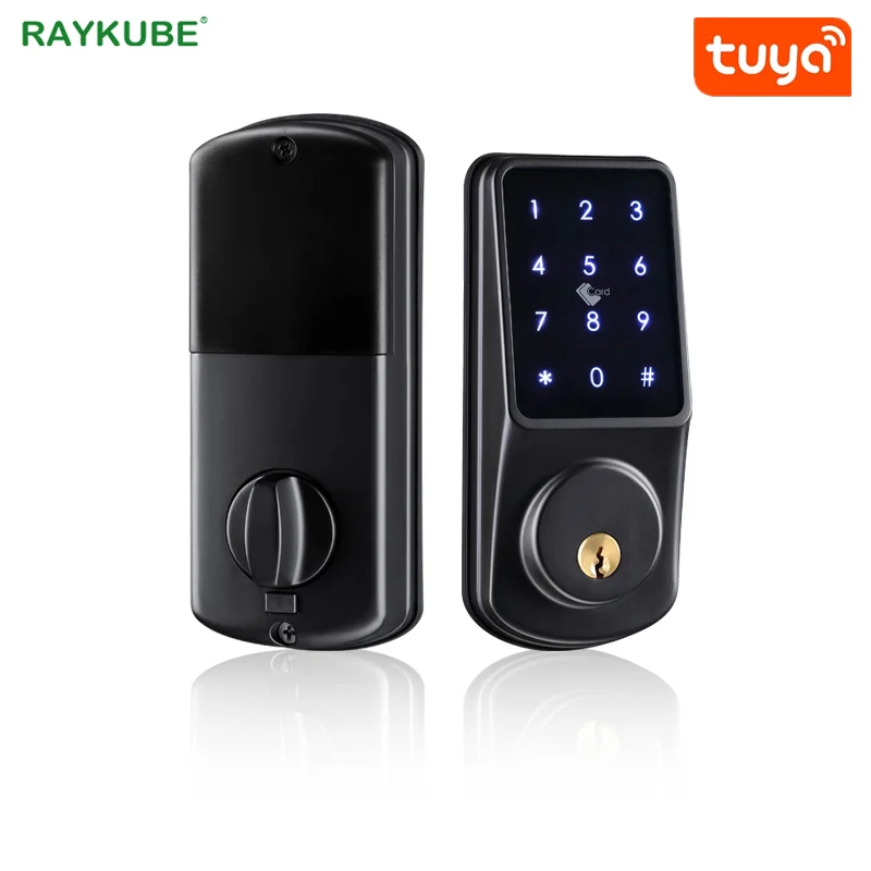 

RAYKUBE F23 Deadbolt Lock Smart Electronic Door Locks Remote Unlock Tuya APP Smart IC Card for Home Security Smart Home