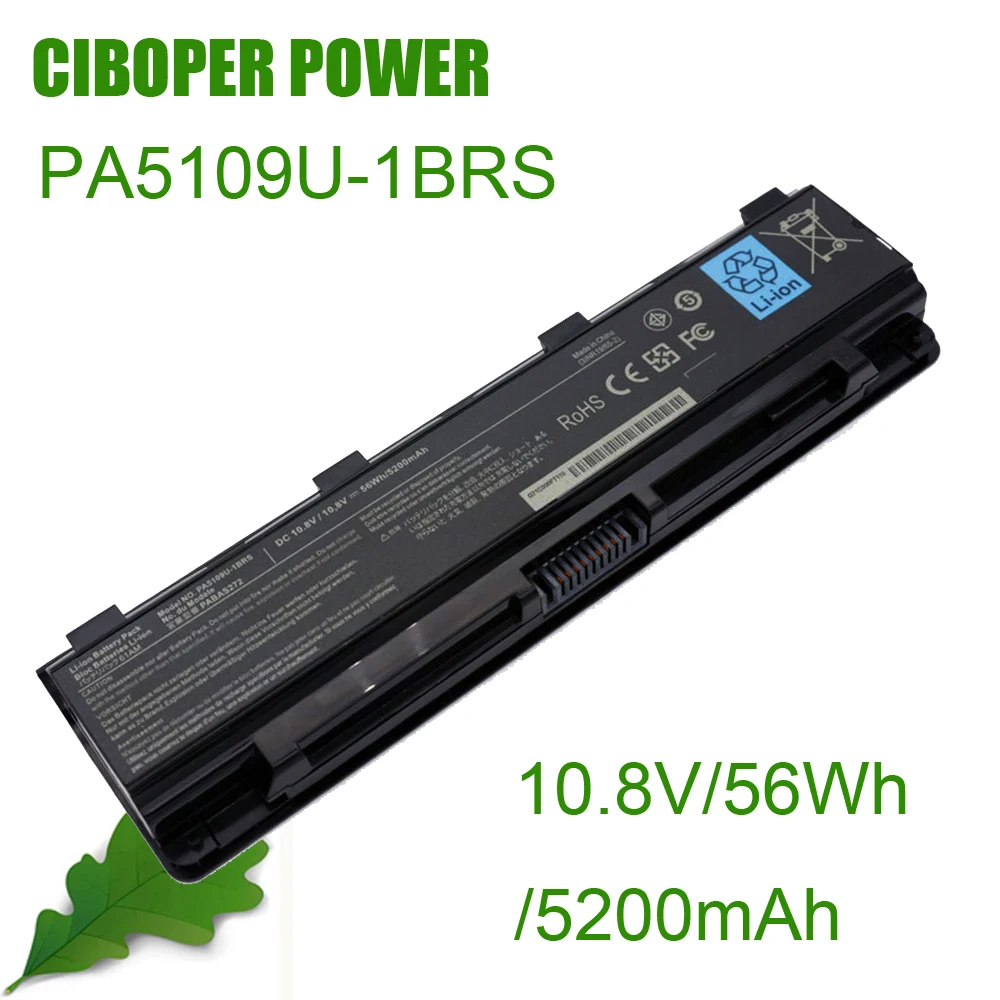 

CP Battery PA5109U-1BRS 10.8V/56Wh/5200mAh For Satellite C45 C50 C50D C55 C70 P800 P870 L840 L800 S840 S870 PA5110U PABAS272