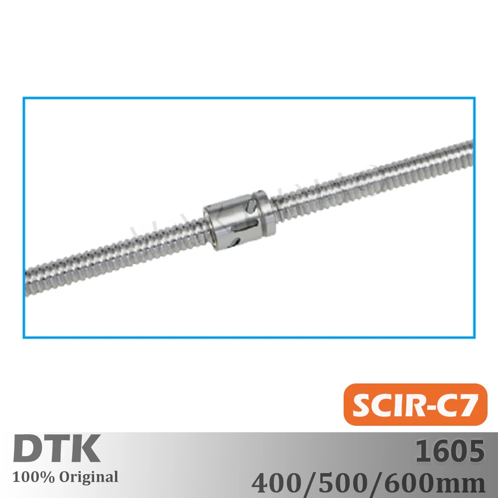 DTK Taiwan SCI1605 Rolled 5mm lead Ball Screw 400 500 600mm thread shaft High Precision NO Flange CNC Grind Spindles R16 TBI