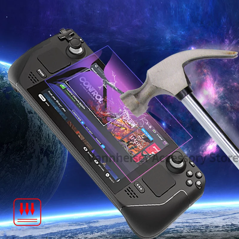 for Valve Steam Deck 2/3/4/5個強化ガラスバルブ用蒸気デッキゲームコンソール9hフィルム蒸気デッキ画面アクセサリーアンチスクラッチ0.26ミリメートルガラスSteam Deck