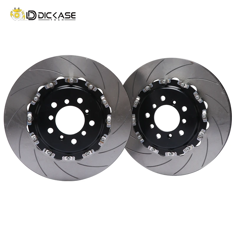 High carbon cast iron two-piece brake disc 325*28mm with aviation aluminum alloy center hat for bmw