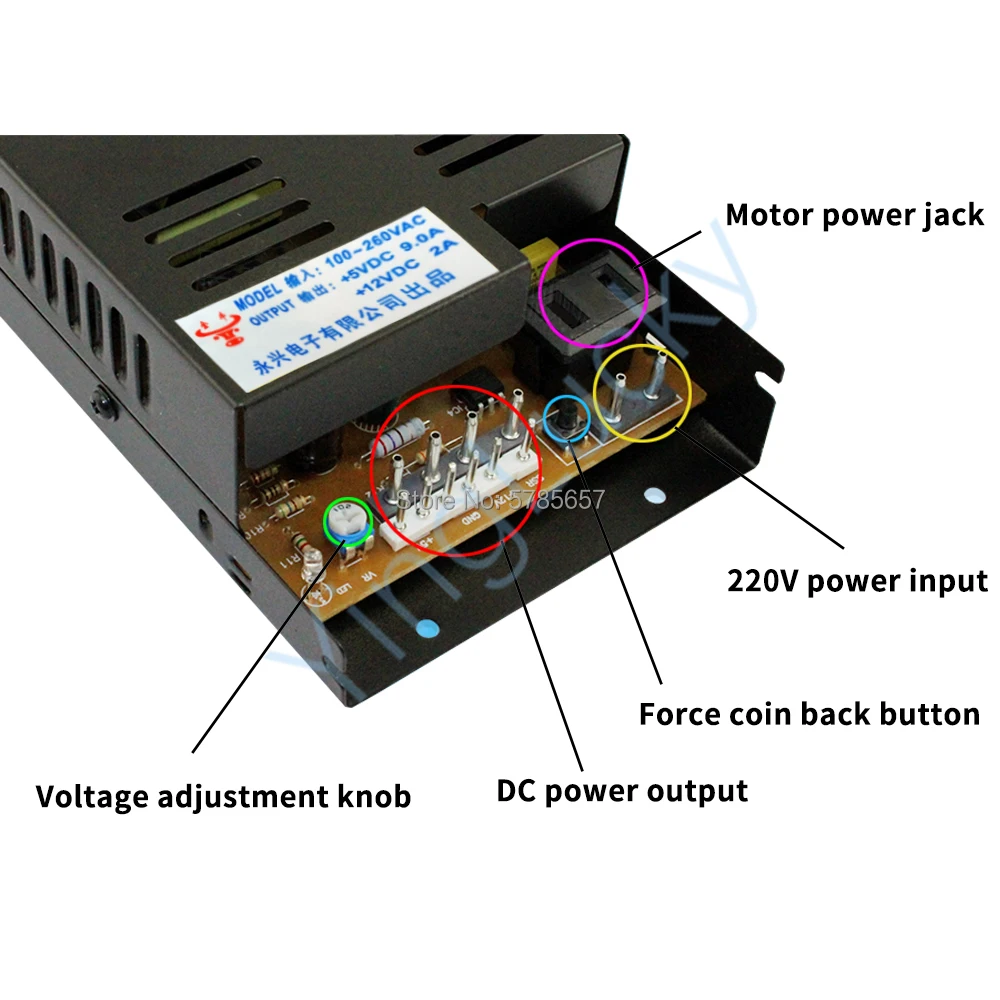 Arcade power supply 12V2A arcade game machine power box for coin-operated game machines slot game cabinets pandora game machines