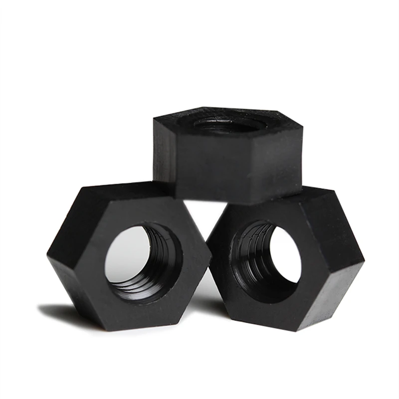 50/20Pcs DIN934 M2 M2.5 M3 M4 M5 M6 M8 M10 M12 M14 M16 M18 M20 Black/white Nylon Hex Nut Hexagon Plastic Nuts