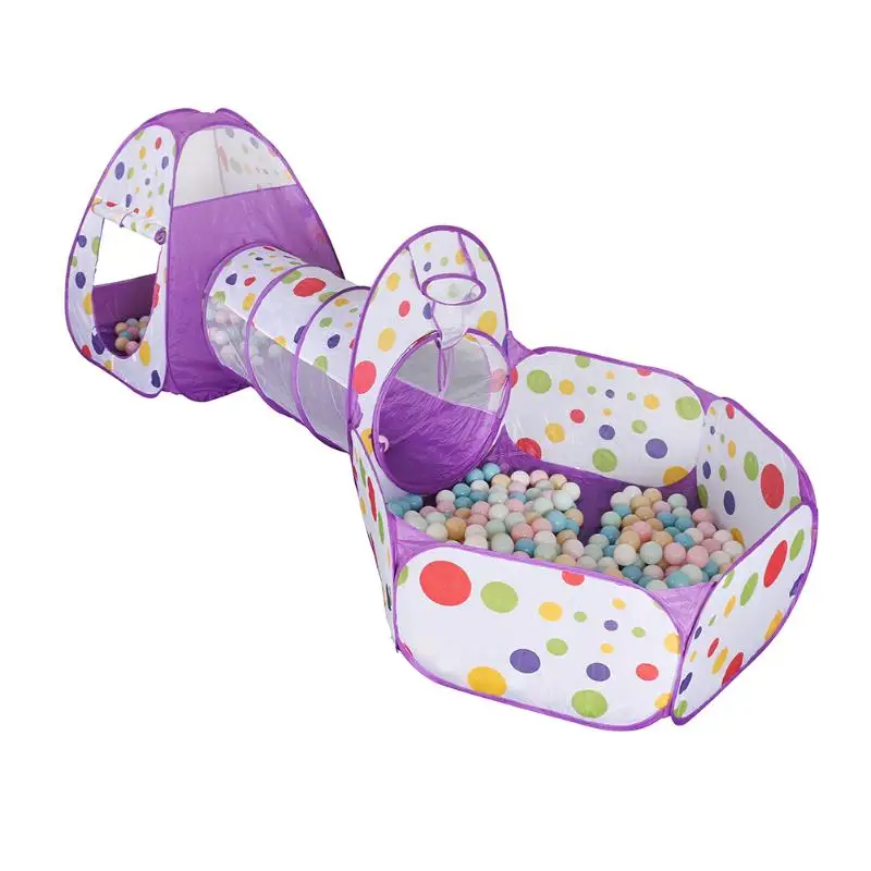 Baby Toys Portable Foldable Large Play Tent Kids Indoor Outdoor Game Dots Printed Ocean Ball Pool Pit Crawling Tunnel House Toys