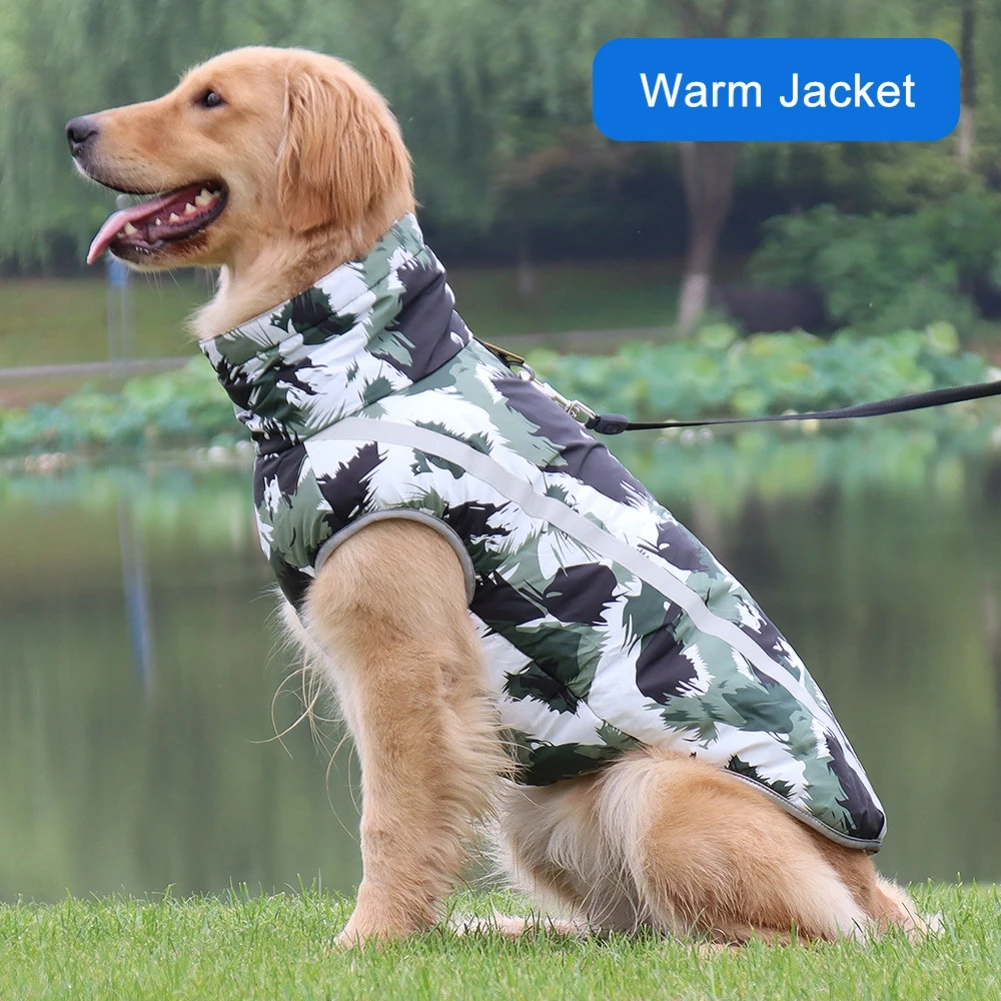 Winter Warm Dog Clothes Colorful Reflective Waterproof Jacket Fleece Thicken Coat Clothing for Small Medium Large Big Dogs