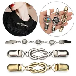 Winter Charm Gift Flower New Retro Rhinestone Shawl Brooch Sweater Blouse Pin Cardigan Clip Duck Clip Clasps