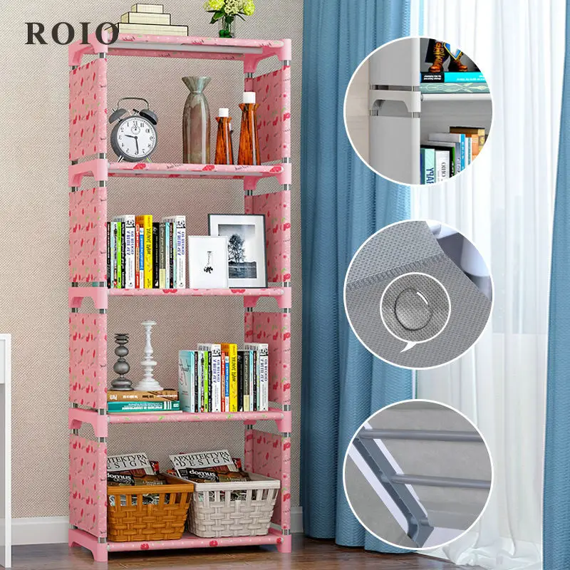 Multi-layer DIY Simple Bookshelf Easy Assembly Bookcase Can Be Moved Children\'s Debris Rack Shelf Home Furniture Book Shelf 2022