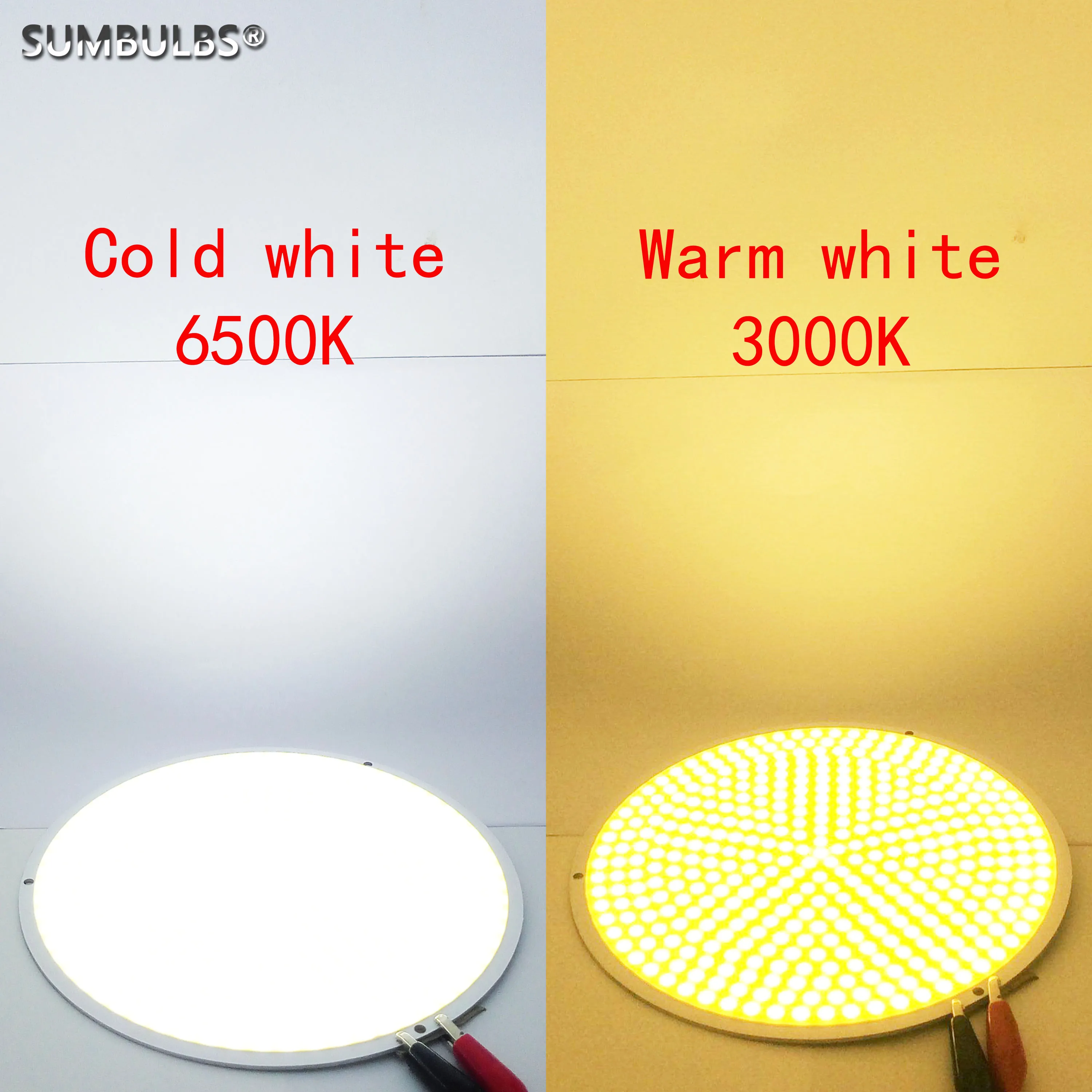 Dimmable Round DC 12V 50W LED High Power 108mm COB Panel Light Source With Dimmer Lamp Cold White Blue Bulb