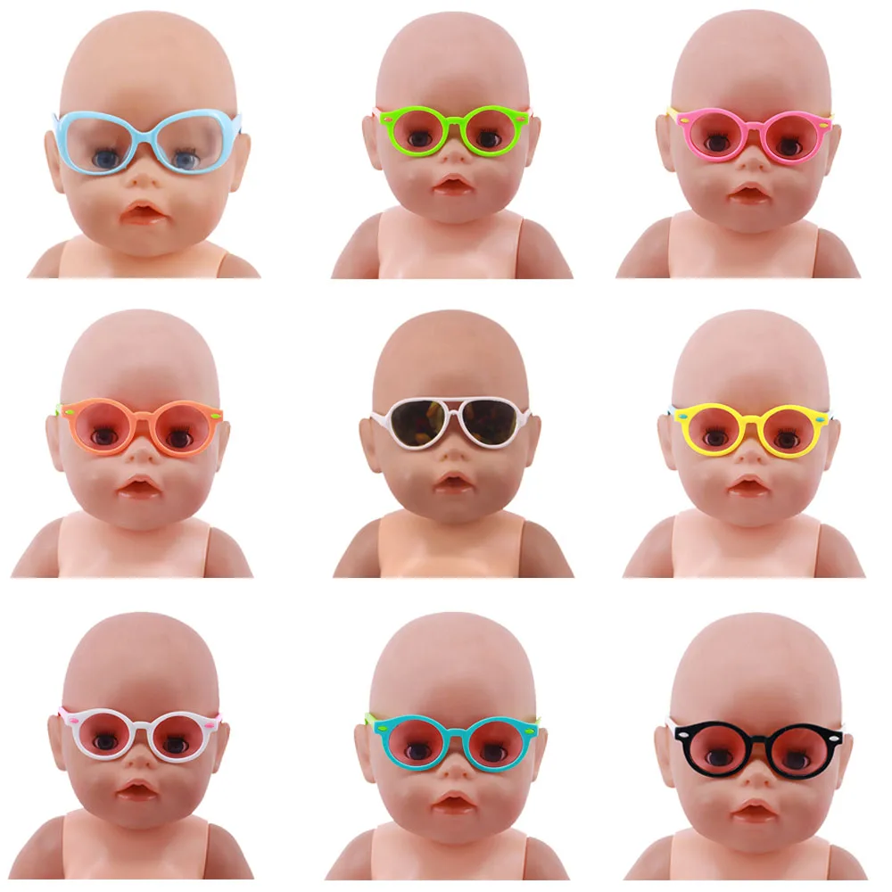 Doll Sunglasses Cartoon Glasses Accessories  Fit 18 Inch American Of Girl`s &43Cm Baby New ReBorn Doll Zaps Our Generation Toy