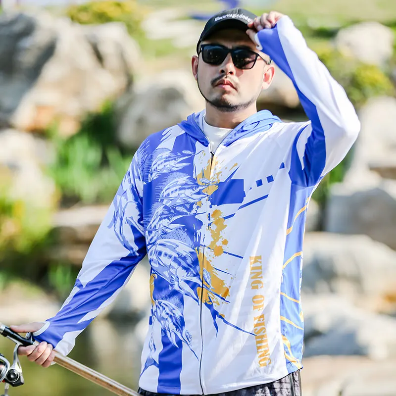 2025 DIAOLIAN Fishing Shirts Sun Protection Blue Sword Quick-drying Anti-UV UPF50+ Moisture-wicking Long Sleeve Fishing Jerseys