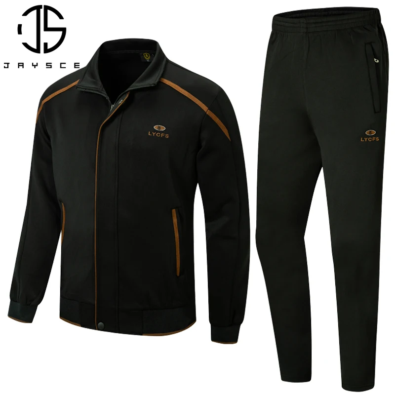 Conjunto de 2 piezas para hombre, ropa deportiva de fútbol, chaqueta de chándal, traje de entrenamiento de fútbol, Top de manga larga con cremallera