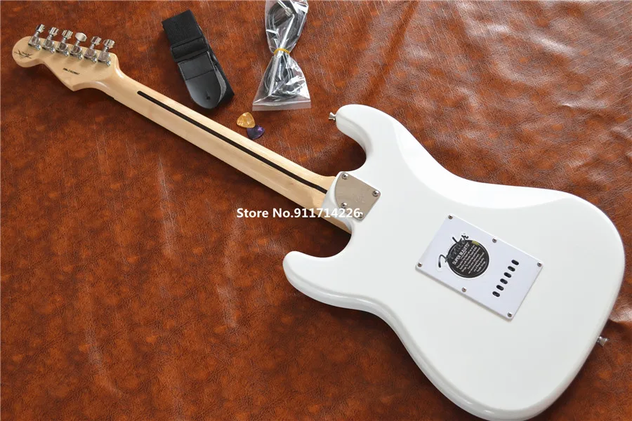 High quality white double electric guitar five-pointed star inlaid heritage classic free shipping can be customized