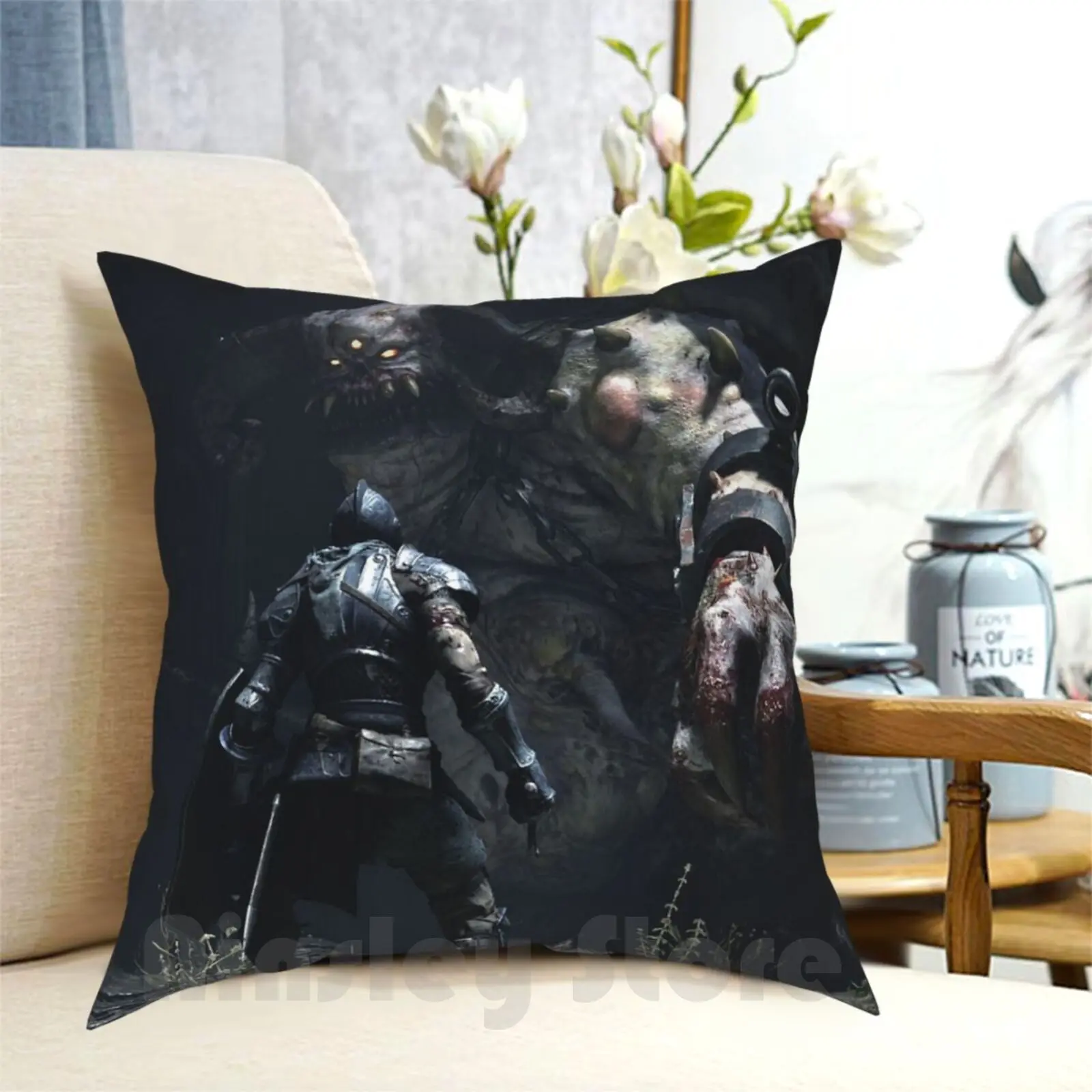 Demon'S Souls Pillow Case Printed Home Soft DIY Pillow cover Demons Souls Gaming From Software Bluepoint Games Rpg Ps5 Ps4