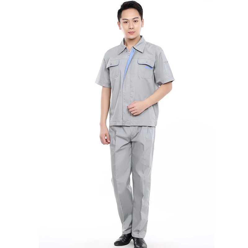 Mùa Hè Plus Kích Thước 4XL Công Nhân Thống Nhất Nam Nữ 100% Cotton Công Sở Quần Áo Tự Động Repairmen Xưởng Lao Động Cơ Bền Bỉ Coverall