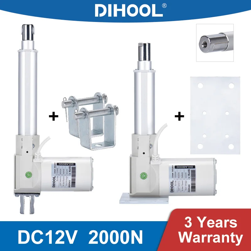 

Электрический линейный привод, 12 в пост. Тока, 2000N, 100/150/500/1000 мм, регулятор хода двигателя, нагрузка 200 кг, автоматическая дверь, сенсорный пере...