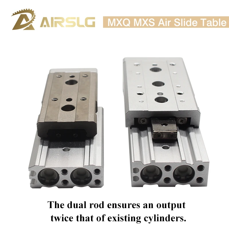 Air Slide Table MXS20-10 MXS20-20 MXS20-50 MXQ25-30 MXQ25-75 MXS20L-100 MXQ25L-150 dual rod Rail slide air pneumatic cylinder