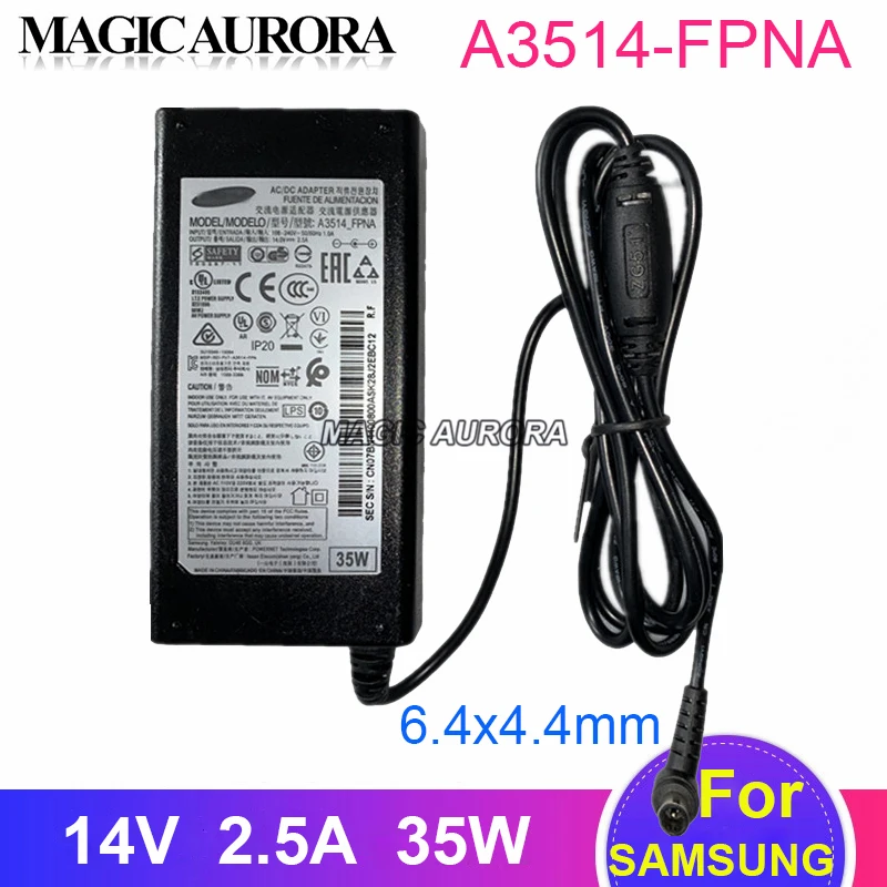 Original A3514-FPN A3514-FPNA LED Monitor AC/DC Adapter 14V 2,5 A 35W Für SAMSUNG S32F35FUC Monitor Power versorgung