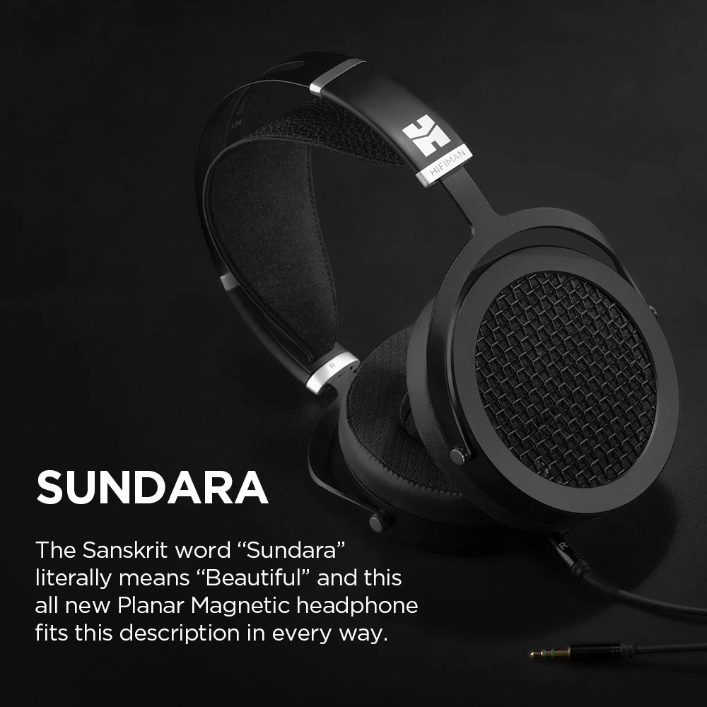 HIFIMAN SUNDARA Over-Ear Full-Size Planar Magnetic Headphones (Black) with High Fidelity Design,Easy to Drive by Smart Phone