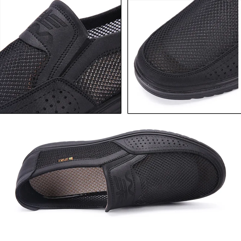 Men Casual Shoes Summer Style Mesh Flats Shoes For Men Loafers Leisure Shoes Breathable Outdoor Walking Footwear Big Size 47 48