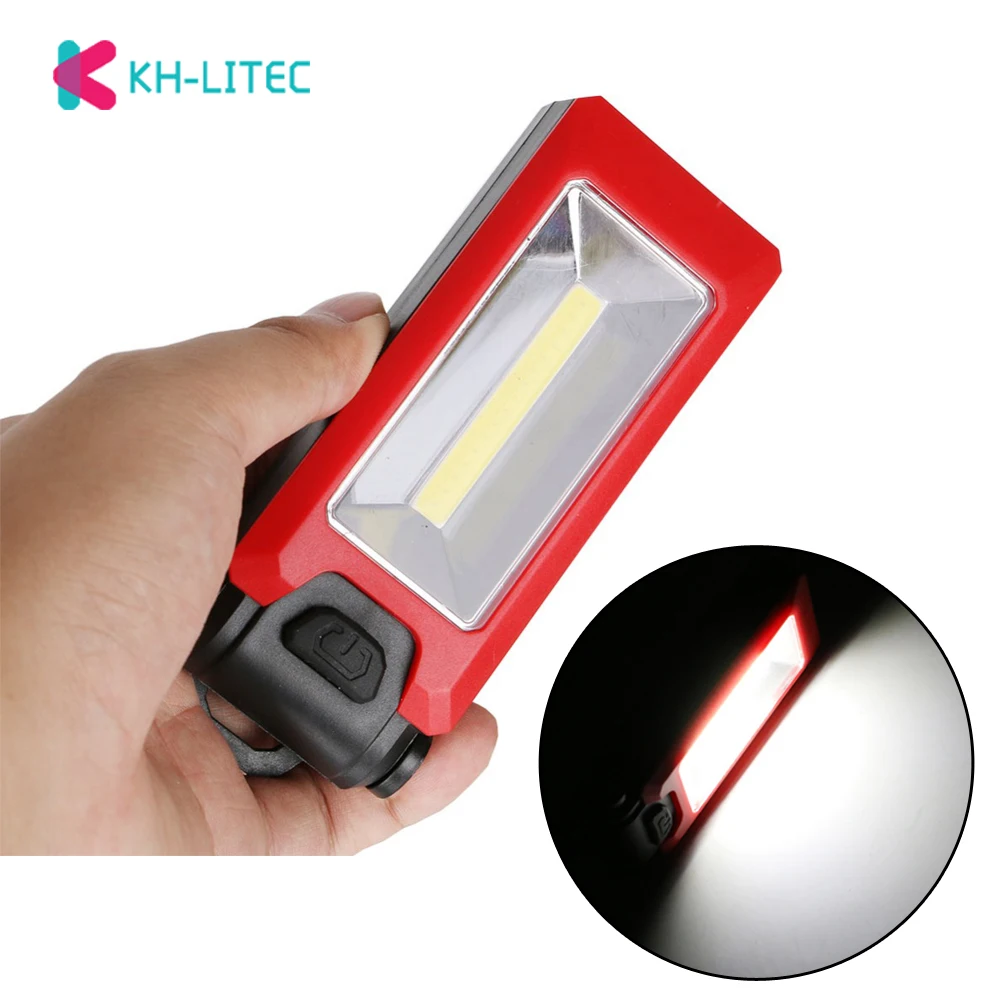 KHLITEC Mini Portable COB LED Work inspection Light lamp Outdoor Camping Lamp Magnetic Car Repair Lamp With Magnet and Hook