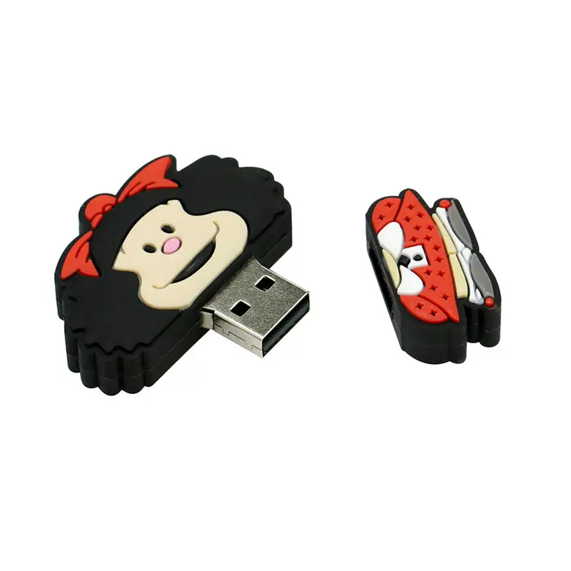 Bonito Orangotango USB Flash Drive, Caneta Mafalda, USB Stick Pendrive, Memory Stick Disk, 128GB, 64GB, 32GB