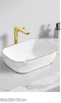 Above Counter Wash Hand Basins Household Wash Basin Single Basin Ceramic Square Bathroom Sinks Shampoo SJ63-6