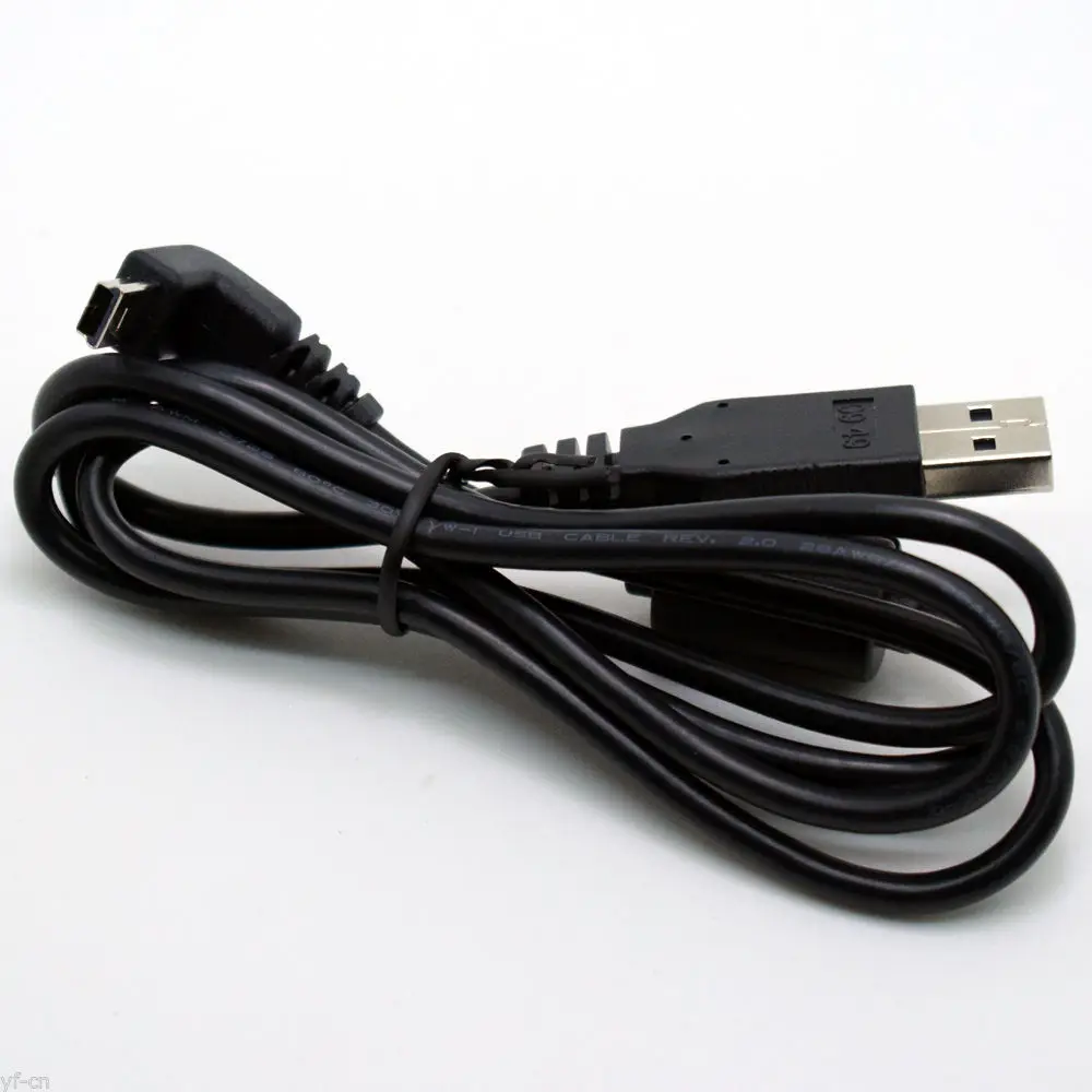 New 10pcs 1M USB 2.0 A Male to Mini 5pin B Male Angle Up Direction Data Charge Cable