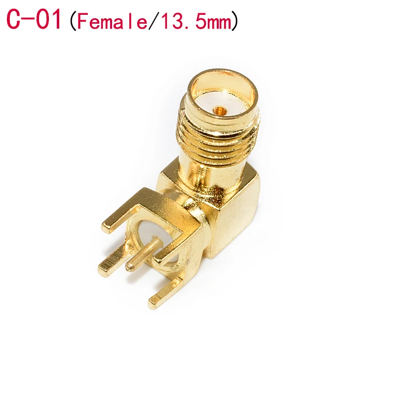 5Pcs Sma Vrouwelijke Jack Adapter Soldeer Edge Pcb Rechte Mount Rf Koper Connector Plug Socket