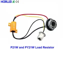 2pcs Auto Bulb Socket 1156 BA15S BAU15S P21w Led Canbus Py21w Car Canceller Decoder Load Resistor 12V 25W No Flickering