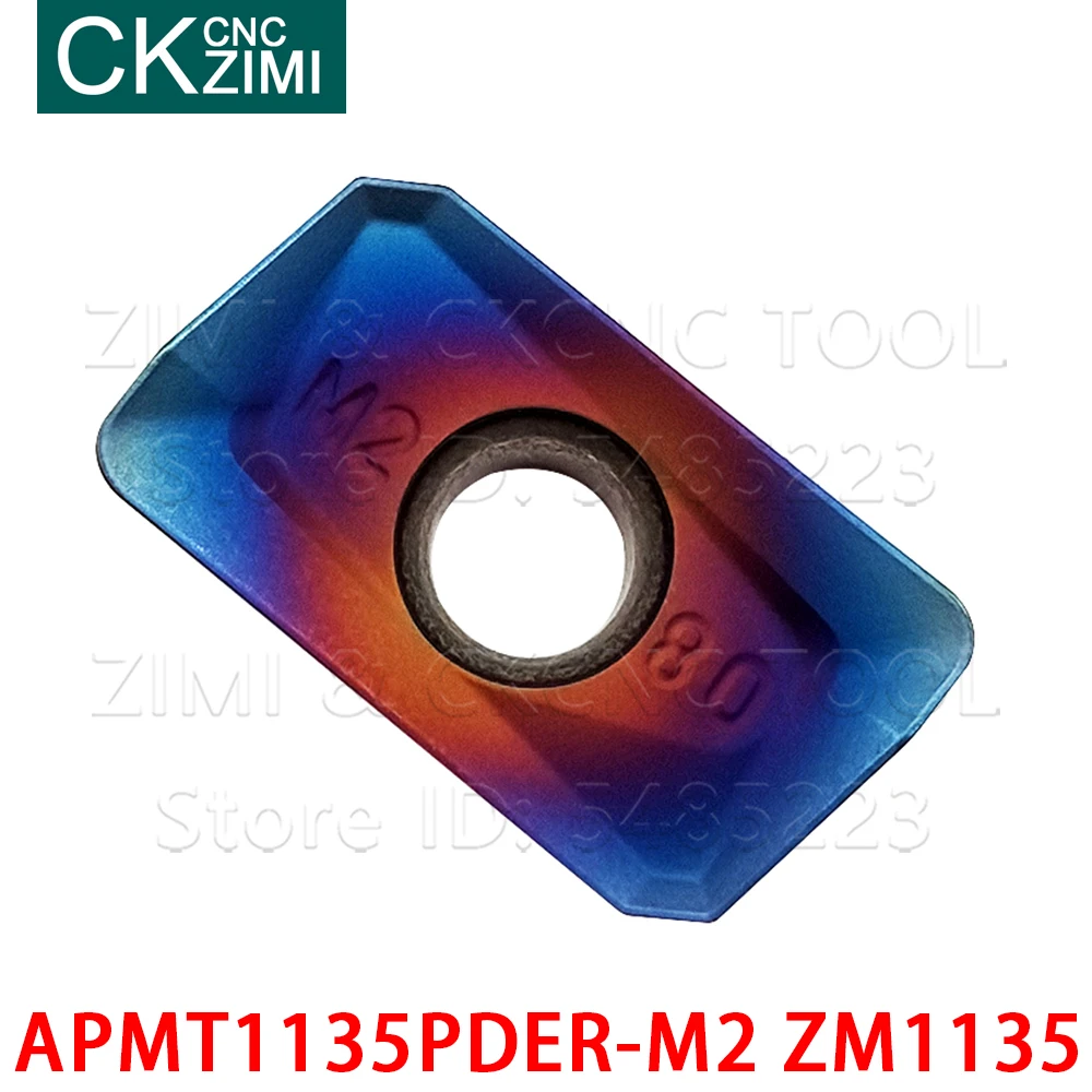 APMT1135PDER-M2 carbure insère fraise APMT 1135 PDER CNC carré épaule fraise machine tour outil de coupe usinage