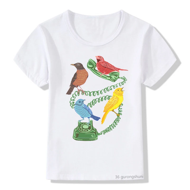 Kookaburras Australian Christmas Carols Baby T Shirt Cute Bird Graphic Print Boys T-Shirt Fashion Girls Tshirt Short Sleeve Tops