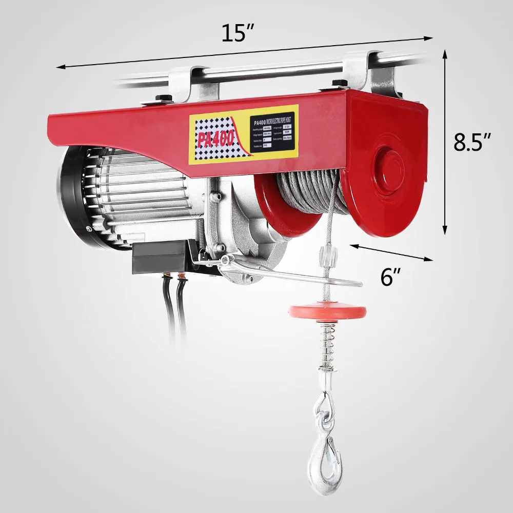 Andamio eléctrico de elevación, Motor de polea de Motor de alambre, grúa de elevación, 400KG